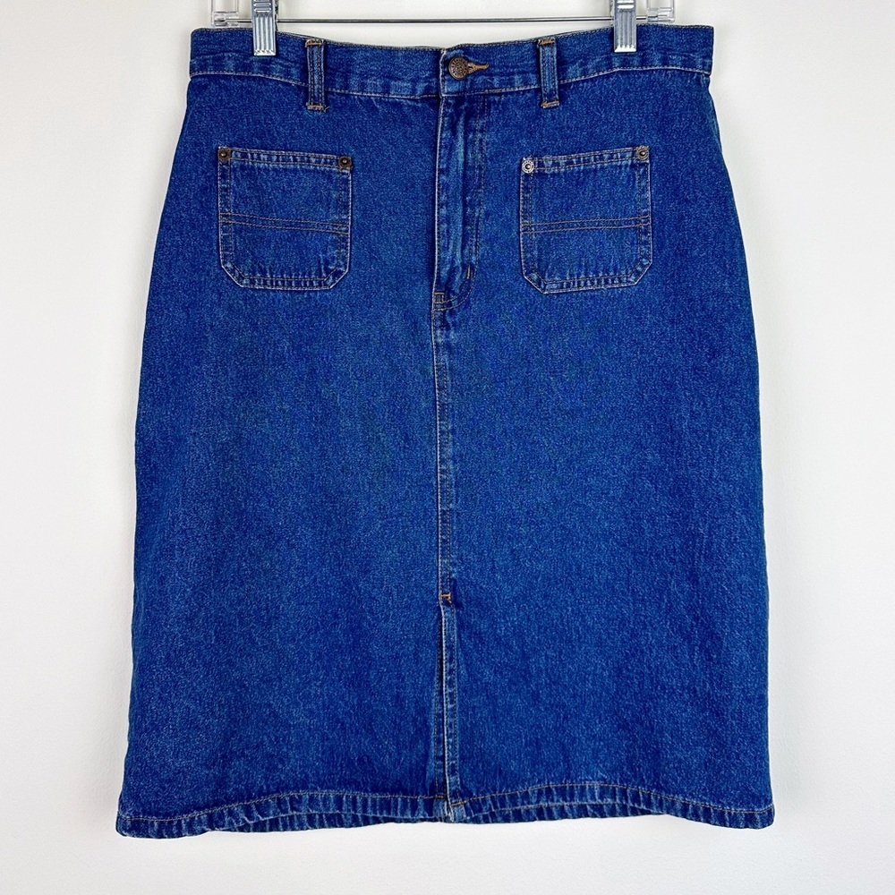 Bill Blass 90's Denim Pencil Skirt